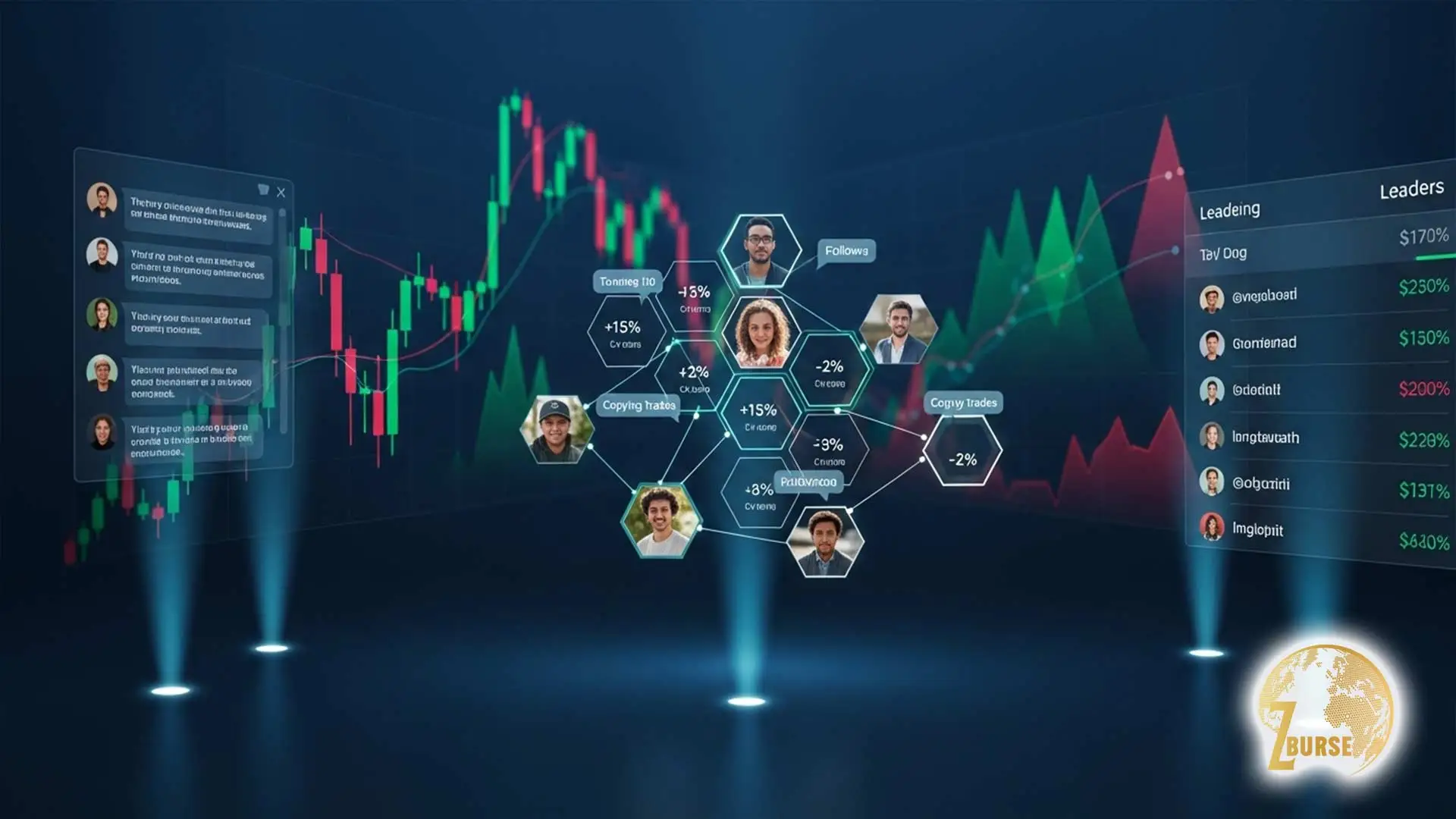 تصویری از آموزش سوشال تریدینگ در بازارهای مالی